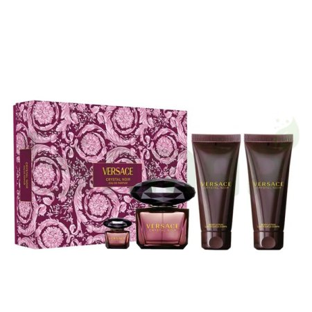 VERSACE CRYSTAL NOIR EDP SET 4PCS