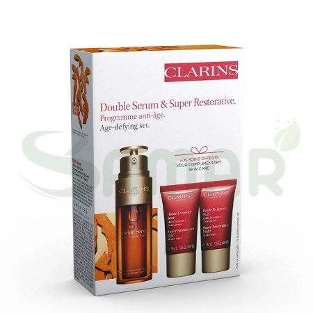 CLARINS DOUBLE SERUM & SUPER RESTORATIVE 3PCS