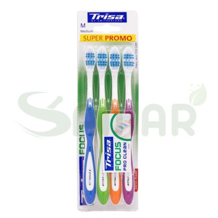 TRISA TOOTHBRUSH FOCUS PRO CLEAN 4PCS