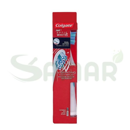 colgate optic white vibrating toothbrush with batiery