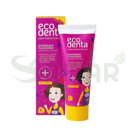 ECO DENTA RASPBERRY FLAVOURED 0-12 YEARS TOOTHPASTE 75ML