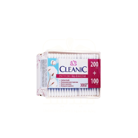 قطن اذن بلاستيك CLEANIC 300PCS