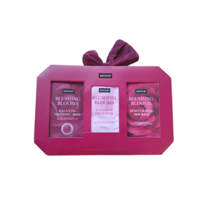 SENCE BLUSHING BLOOMS BEAUTY TREATMENT SET WITH HEAD BAND 4PCS