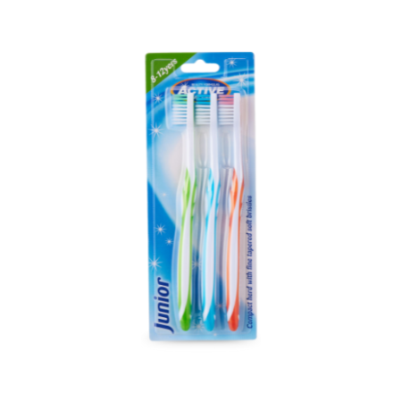 BEAUTY FORMULAS ACTIVE JUNIOR 8-12Y TOOTHBRUSH 3PCS
