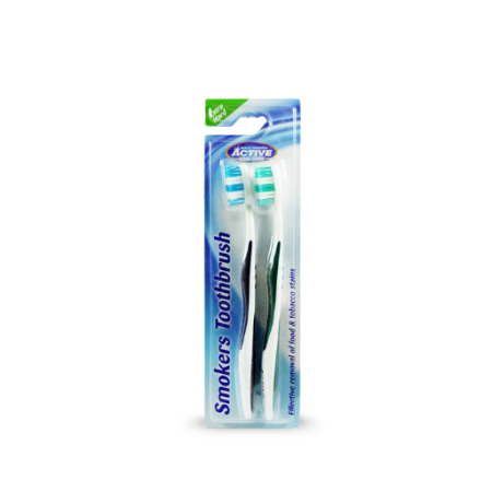 BEAUTY FORMULAS ACTIVE SMOKERS TOOTHBRUSH 2PCS