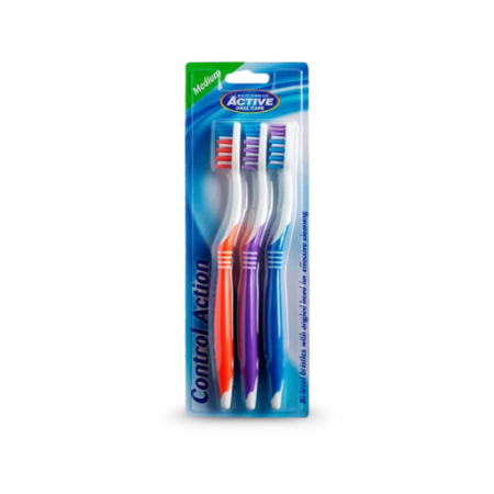 BEAUTY FORMULAS ACTIVE MULTI ACTION TOOTHBRUSH 3PCS
