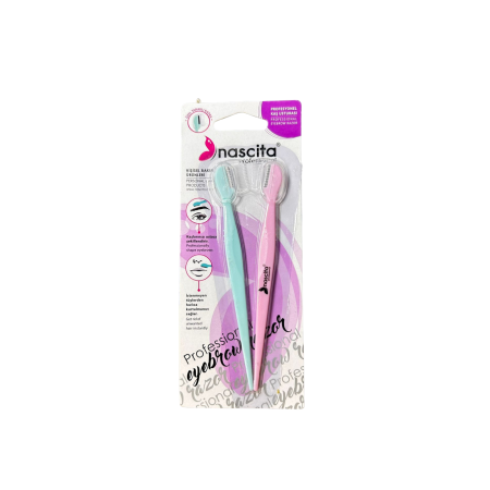 شفرات حواجب عدد 2 مع غطاء فرشاة NASCITA 0003