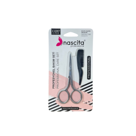 طقم مقص حواجب + مشط NASCITA 09